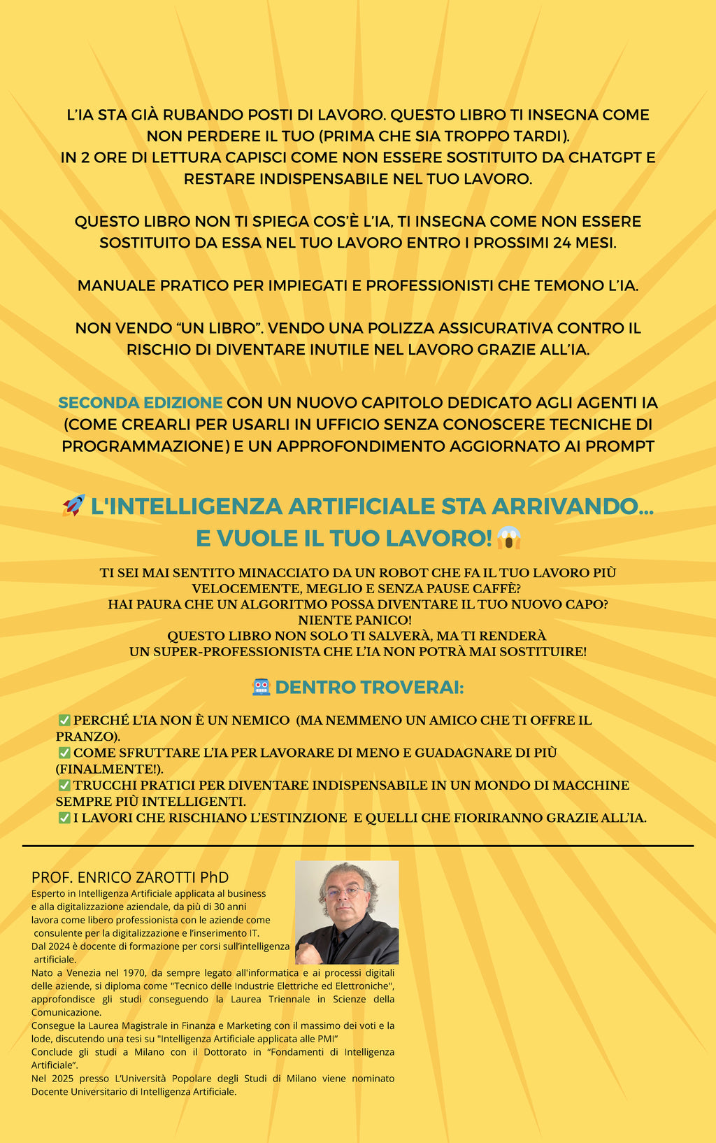 Come non farsi licenziare dall'Intelligenza Artificiale - Seconda Edizione di Prof. Zarotti Enrico